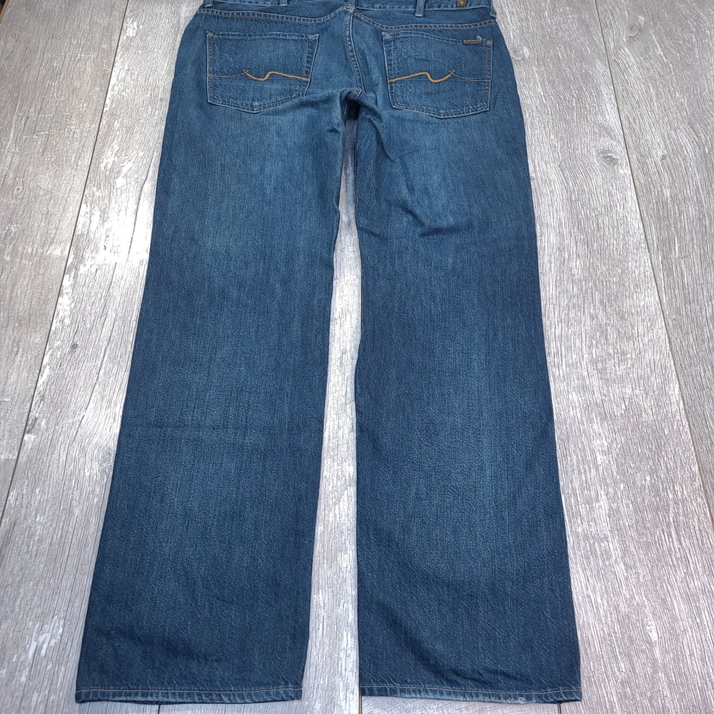 7 For All Mankind Austyn Jeans Mens 38 Blue Relaxed Straight Leg Denim - Picture 3 of 8